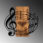 Wallity Accesorio de Pared Musical en Nogal y Negro